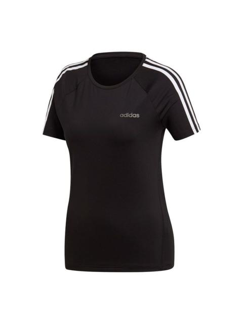 adidas (WMNS) adidas Design 2 Move 3-Stripe T-Shirt 'Black' EH8722