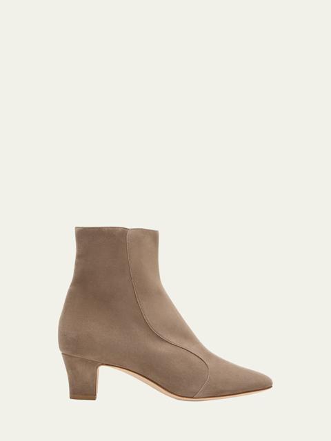 Manolo Blahnik Myconia Suede Ankle Booties