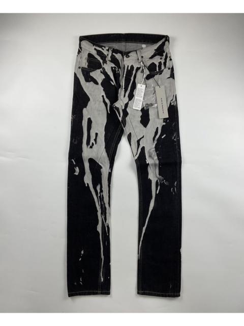 Rick Owens Rick Owens Detroit Cut Bleach Vomit Denim