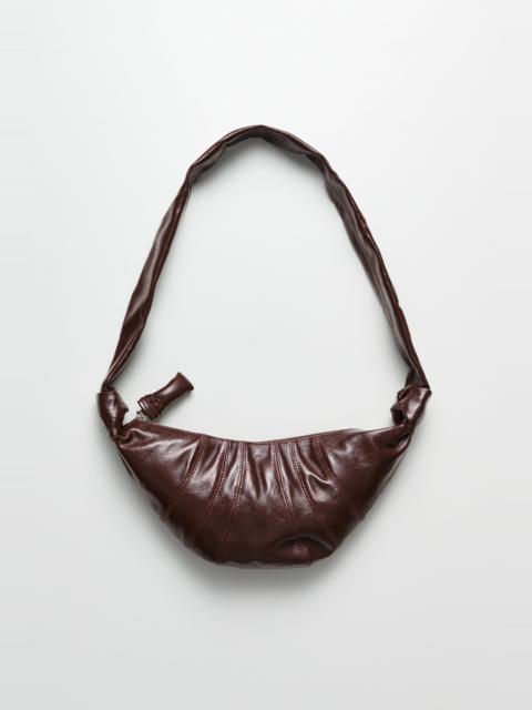 Lemaire LEMAIRE SMALL CROISSANT BAG COATED CHOCOLATE FONDANT