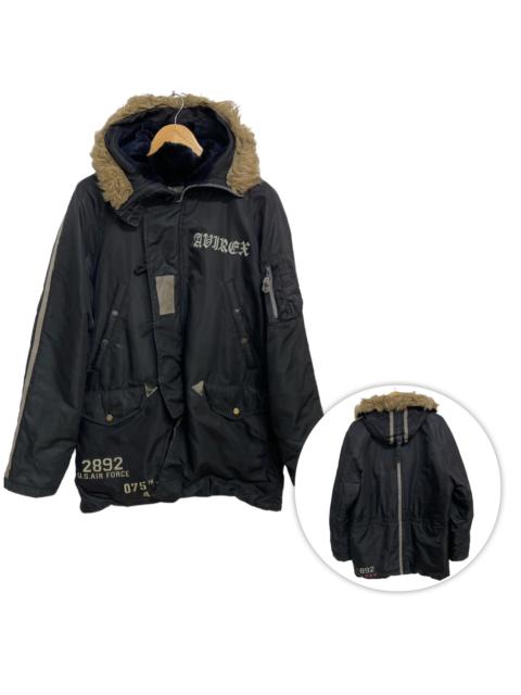 Other Designers Vintage - Vtg Avirex Type N-3B Black Nylon Flight Jacket