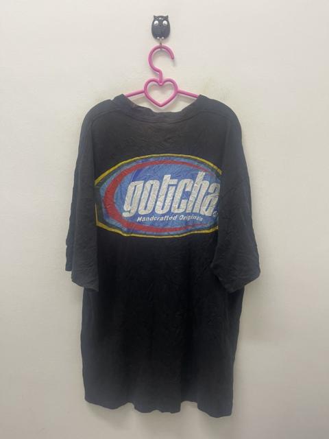 Other Designers Rare 90s Vintage GOTCHA Spell Out Big Logo Thrashed Tee