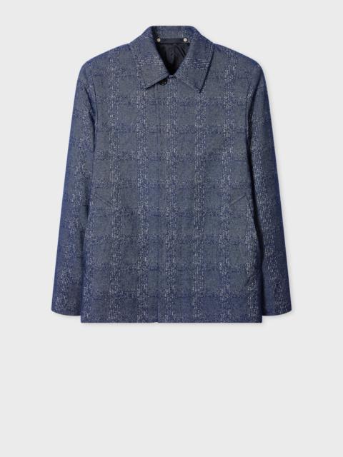 Paul Smith Blue Marl Jacquard Cropped Jacket