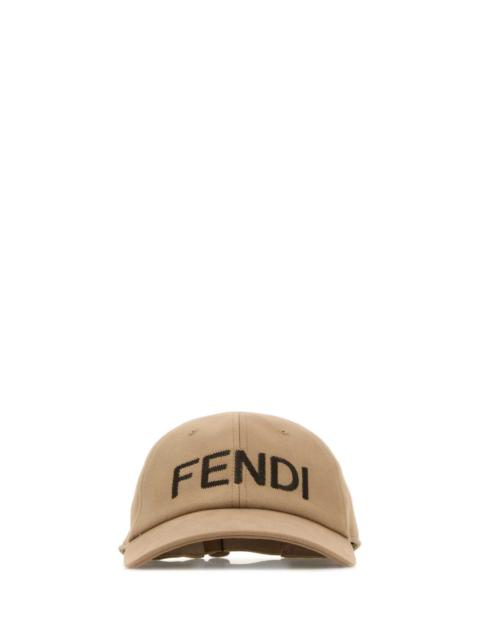 FENDI Fendi Men Camel Stretch Cotton Baseball Cap