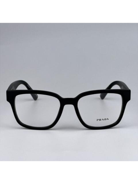 Prada NEW Prada PRA09V 12P1O1 Matte Black Square Unisex Eyeglasses VPR A09
