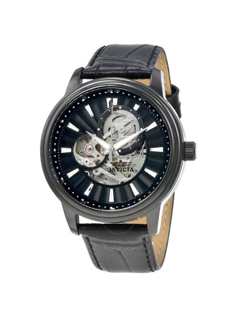 Invicta - Invicta Vintage Automatic Black Skeleton Dial Men's Watch 22580