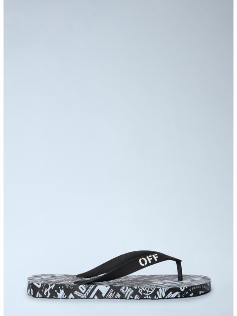 Off-White Off-White Men Off Stamp Flip Flops