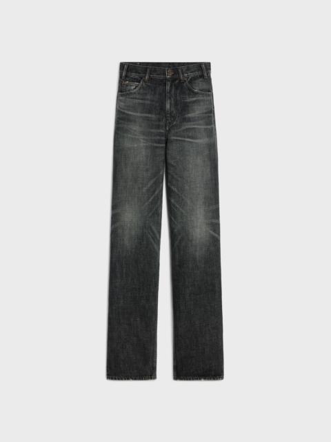 CELINE kitty jeans in black ice rinse wash denim