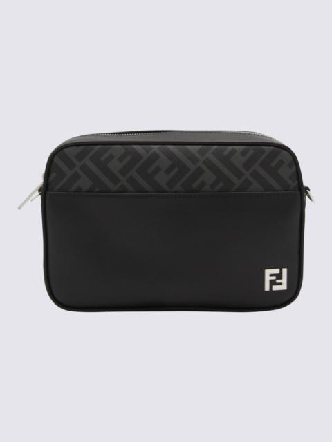 FENDI Fendi Black Leather Ff Crossbody Bag