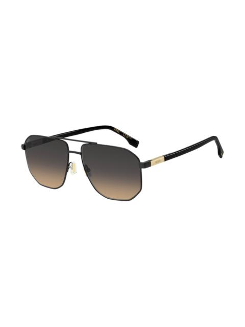 BOSS BLACK SUNGLASSES WITH GOLD-TONE LOGO INSERT