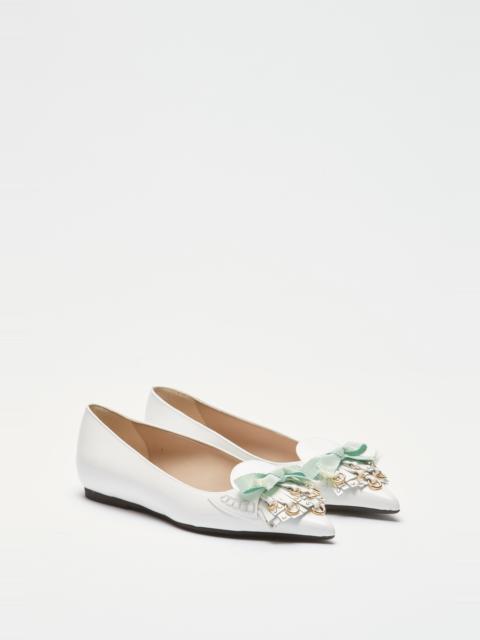 N°21 POINTED BALLERINAS WITH FRINGES AND STUDS