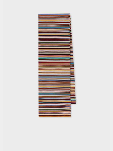Paul Smith Merino Wool 'Signature Stripe' Scarf
