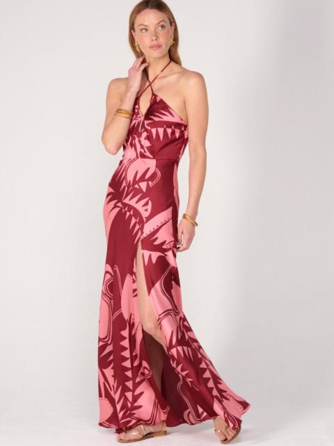 Poupette St Barth Long Dress Stella - Bordo Oasis
