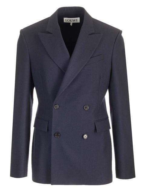 Loewe Double-Breasted Jacket Jackets Blue