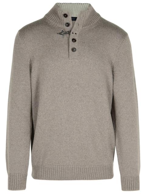 FAY - Fay Beige Virgin Wool Turtleneck Sweater Men