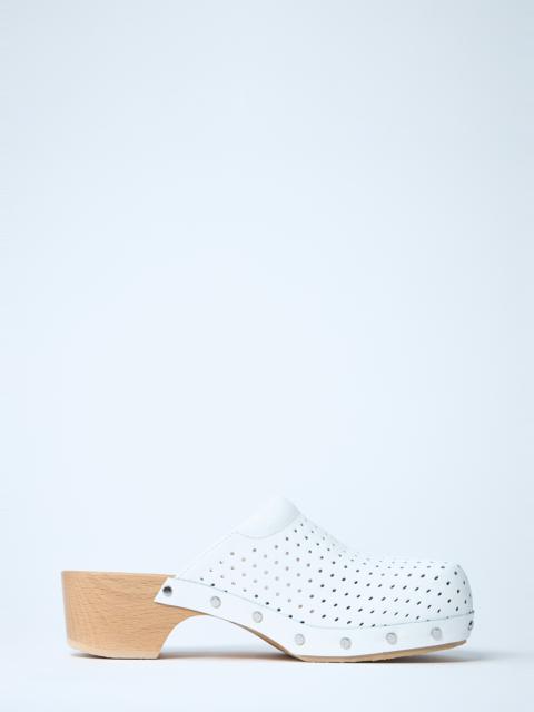 BALENCIAGA Perforated Heeled Clogs