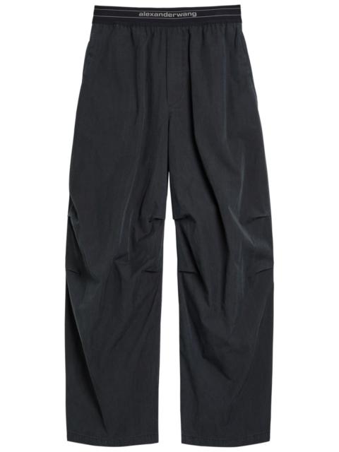 Alexander Wang Alexander Wang Logo Gathered Wide-leg Trousers