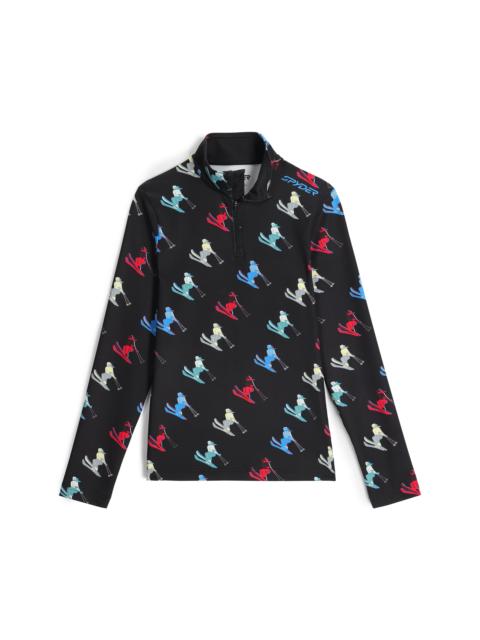 SPYDER Womens Vivid Half Zip T-Neck - Black