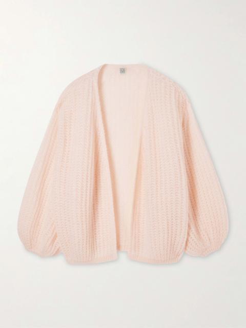 TOTEME Open-knit Mohair-blend Cardigan