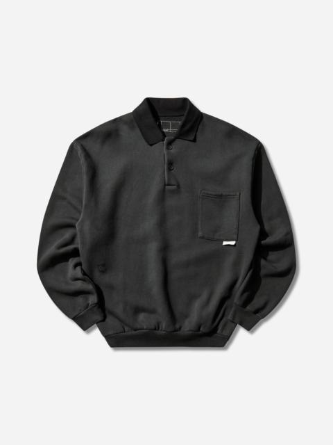 GR10K Men's 30001 Replicated Polo Sweatshirt Phantom Black