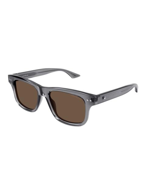Montblanc Montblanc Brown Square Men's Sunglasses MB0319S 004 55