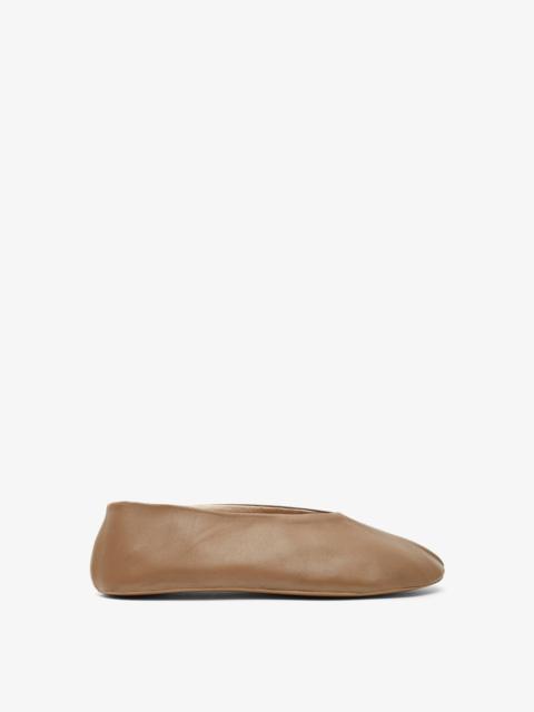 The Row Stella taupe slippers