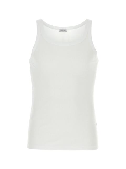 Dolce & Gabbana White cotton Marcello tank top