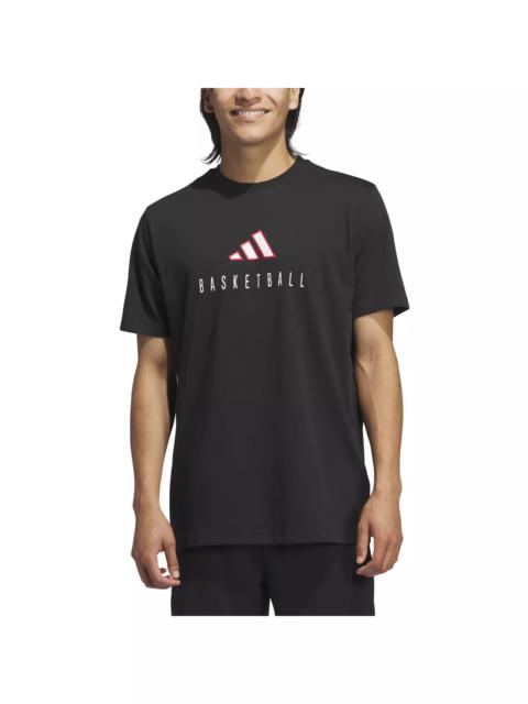 adidas Men's Worldwide Hoops Logo Performance Graphic Basketball T-Shirt -Black