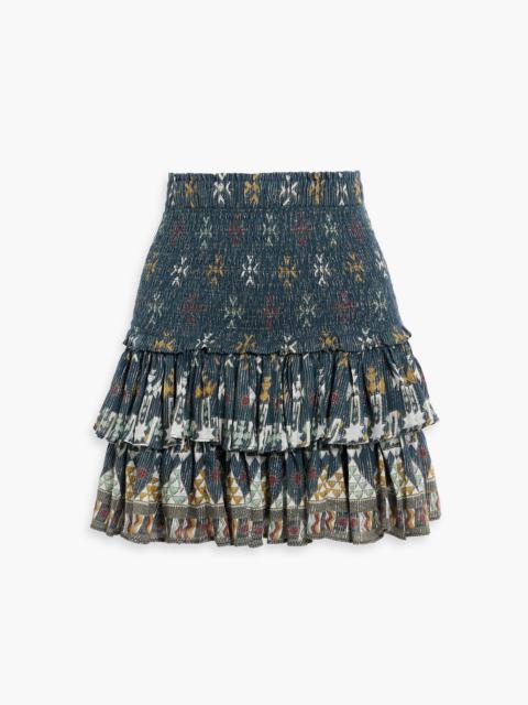 Isabel Marant Étoile Naomi ruffled printed cotton-voile mini skirt
