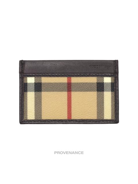 Burberry Burberry Check Card Holder Wallet - Nova Check Chocolate