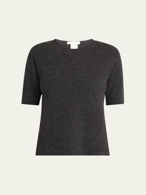 The Row Ipar Short Sleeve Cashmere Top