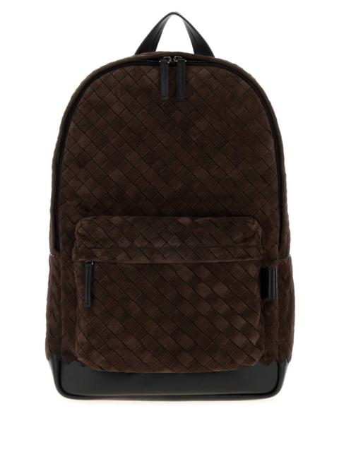 Bottega Veneta Bottega Veneta Men Brown Suede Backpack