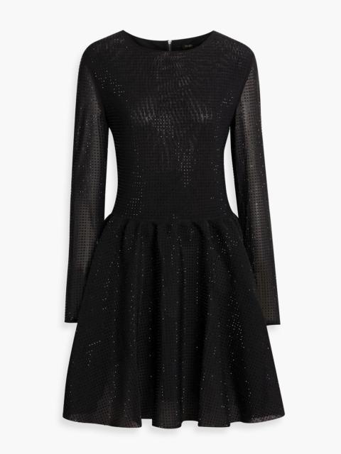 maje Crystal-embellished tulle mini dress