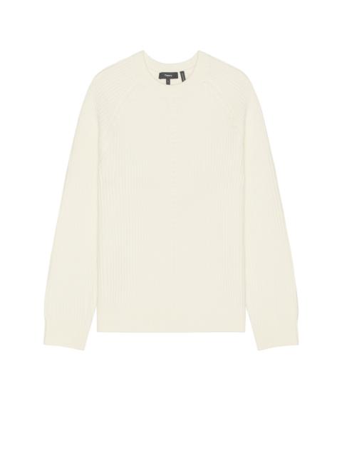 Theory Montana Wool Cable Long Sleeve Crew Neck Sweater