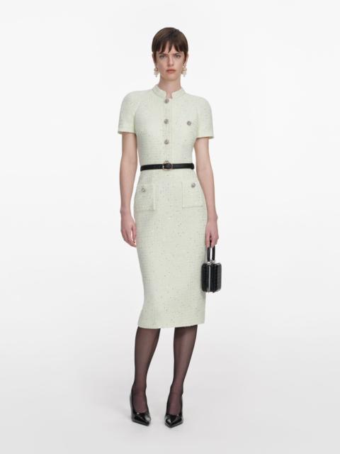 self-portrait Lime Boucle Top