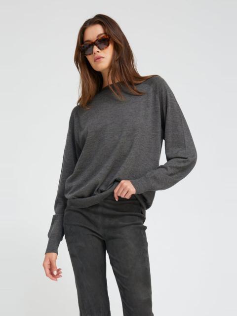 SPRWMN CHARCOAL CASHMERE BOYFRIEND TEE