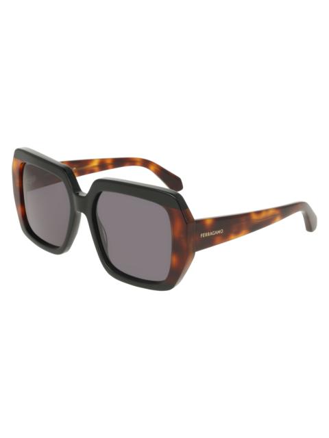 FERRAGAMO Ferragamo Grey Square Ladies Sunglasses SF2081S 006 56