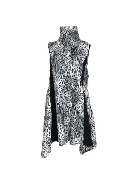 Other Designers Designer - Fumiko Shimada Sleeveless Poncho Style Jacket Tiger Stripes