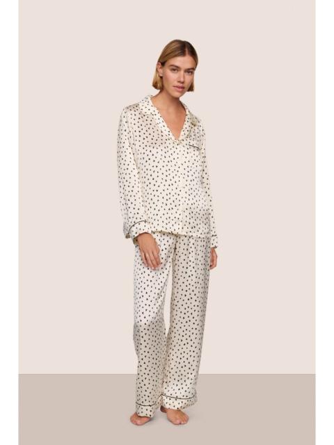 eberjey Inez Washable Silk Printed Long PJ Set