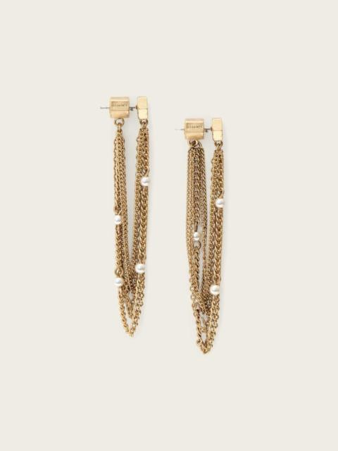 ALLSAINTS RAE FRONTBACK CHAIN EARRINGS