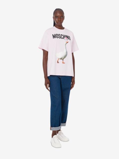 Moschino GOOSE ORGANIC COTTON JERSEY T-SHIRT