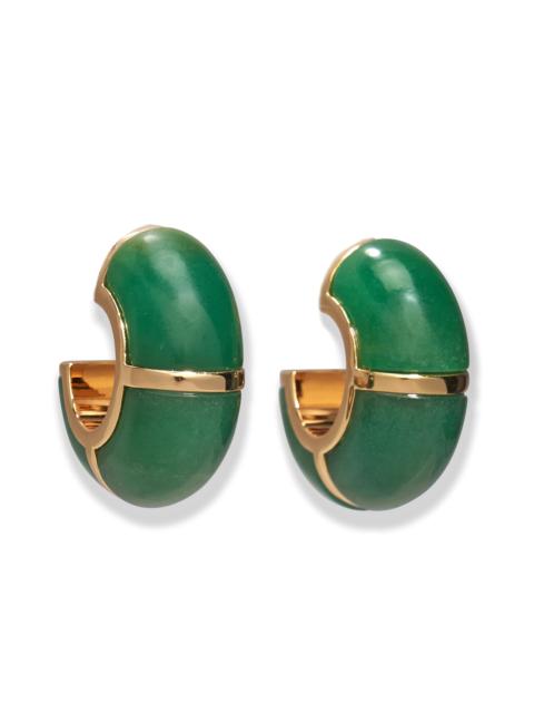 LIZZIE FORTUNATO Lizzie Fortunato Zellige Jade Hoop Earrings in Green at Nordstrom