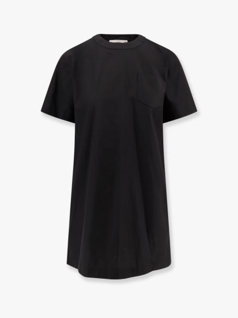 sacai Sacai Dress With Draped Cotton Inserts On The Back
