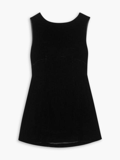 RIXO Michaela cutout bow-embellished velvet mini dress