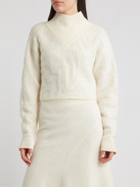BOSS BOSS Fisura Virgin Wool & Mohair Blend Sweater in Soft Cream at Nordstrom
