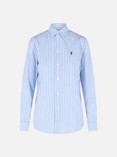 Polo Ralph Lauren LIGHT BLUE STRIPED COTTON BLEND SHIRT