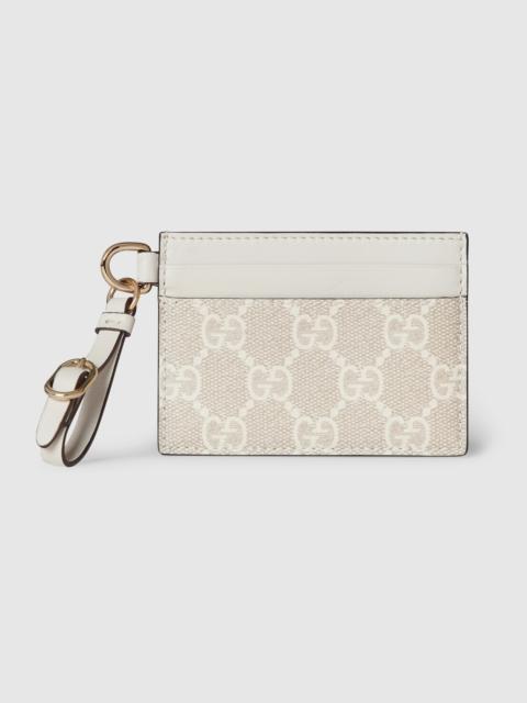 GUCCI GG Emblem card case with strap
