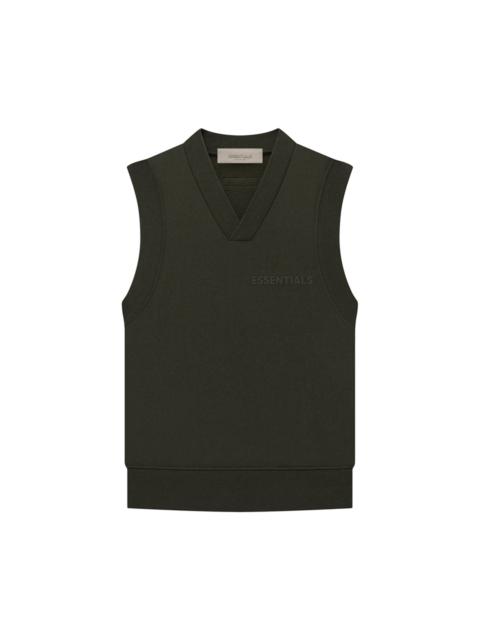 ESSENTIALS Fear of God Essentials Pullover V-Neck Vest 'Off Black'