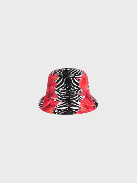 CELINE Celine Studs Zebra Nylon Bucket Hat