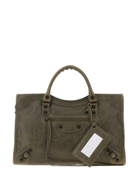 BALENCIAGA Balenciaga Women Army Green Leather Medium Le City Handbag